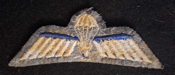 BELGIUM - BASIC PARACHUTIST - GLUE STAINS ON THE REAR