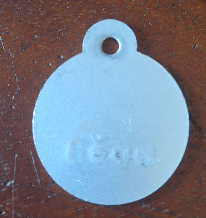 VINTAGE 1987 DOG LICENCE / TOKEN - LANGKLOOF