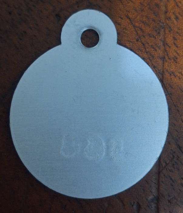 VINTAGE 1987 DOG LICENCE / TOKEN - LANGKLOOF