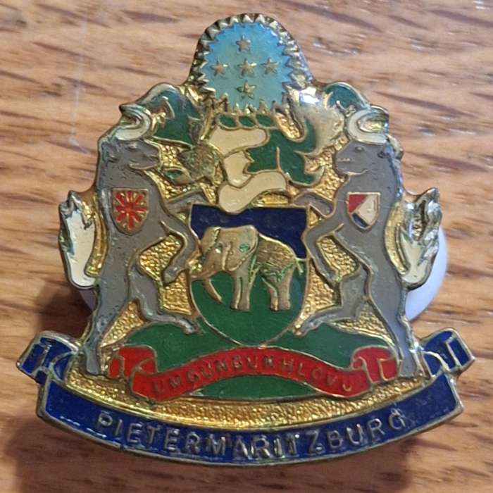 PIETERMARITZBURG  BADGE - PINS INTACT (1)