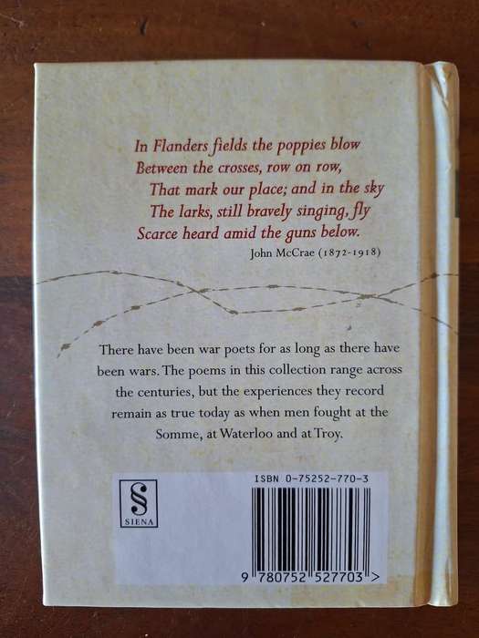 LITTLE BOOK OF WAR POEMS - 256 PAGES SMALL HARDCOVER.