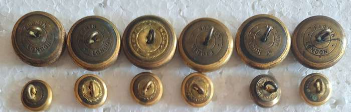 LOT OF BRASS NAVAL BUTTONS