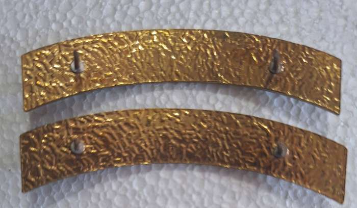 SADF - 2 SAI METAL SHOULDER TITLES - PINS INTACT