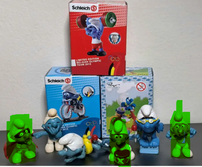 Peyo Schleich Smurf Bundle - Excluding the green marked figures