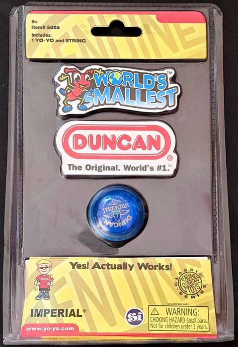 Worlds Smallest Original Duncan Imperial Yo-Yo Sealed!