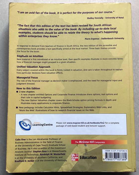 Fundamentals of Corporate Finance by Firer et al. (Paperback, 3rd SA Edition)