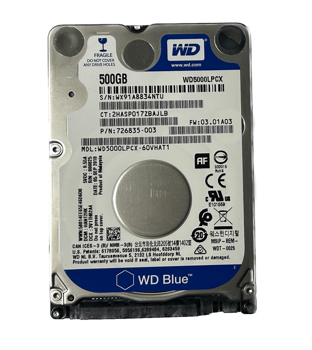 WD Blue 500GB Laptop HDD