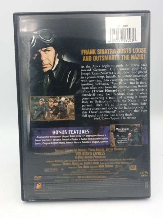 Von Ryan's Express DVD - Region 1- Frank Sinatra & Trevor Howard