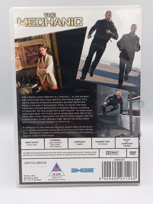 The Mechanic DVD - Jason Stratham & Ben Foster