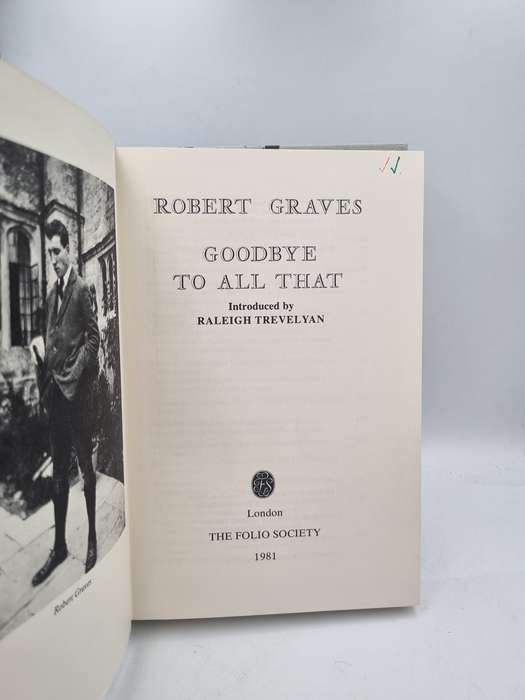 Goodbye to All That - Robert Graves | Introduction by Raleigh Trevelyan  | Folio Society