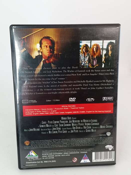 The Witches of Eastwick DVD - Jack Nicholson, Cher