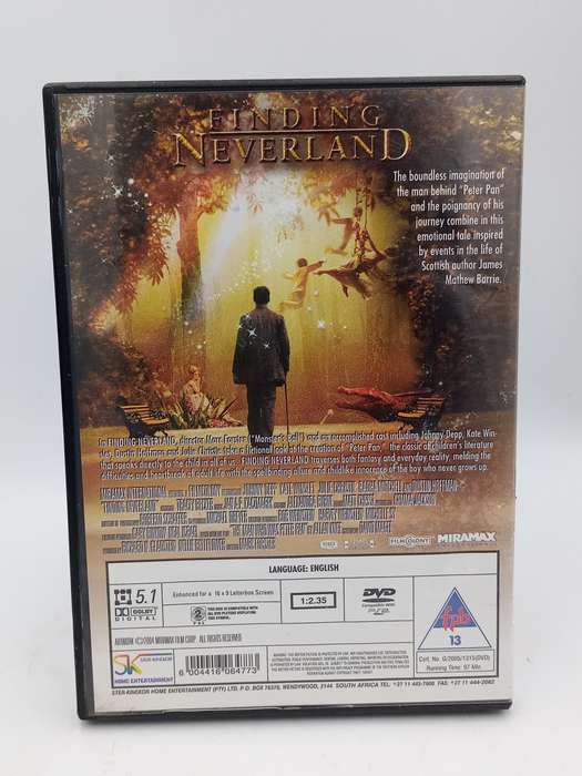 Finding Neverland DVD - Johnny Depp, Julie Christie, Kate Winslett & Dustin Hoffman