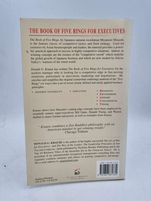 The Book of Five Rings for Executives - Donald G Krause | Musashi's Classic