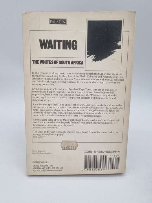 Waiting - Vincent Crapanzano | The Whites of South Africa
