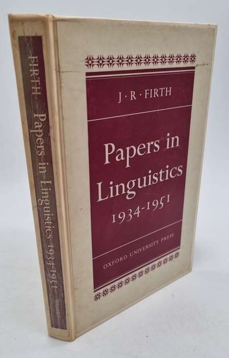 Papers in Linguistic 1934-1951 by JR Firth | Oxford Univ Press