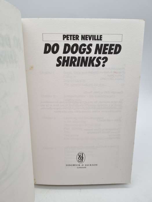 Do Dogs Need Shrinks? By Peter Neville
