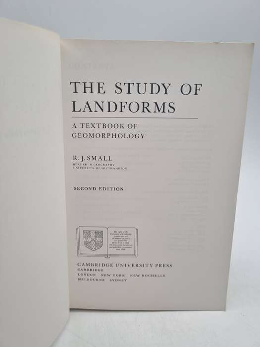 The Study of Landforms: A Textbook of Geomorphology- RJ Small Cambridge University Press