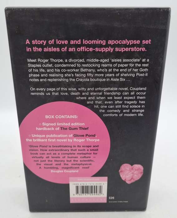 The Gum Thief Signed Limited Edition by Douglas Coupland and & Glove Pond by Roger Thorpe Box Set