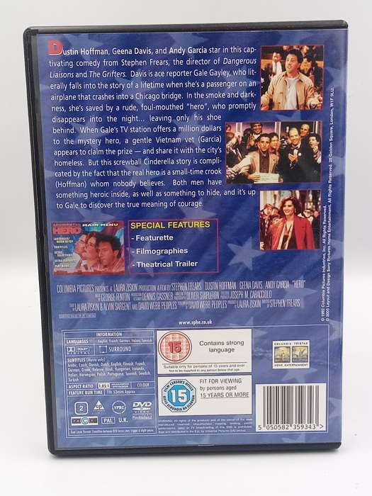 Accidental Hero DVD - Dustin Hoffman, Geena Davis & Andy Garcia