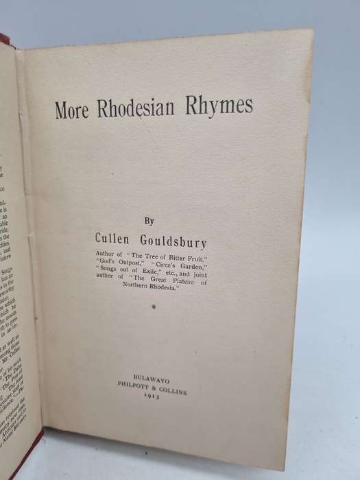 More Rhodesian Rhymes by Cullen Gouldsburg