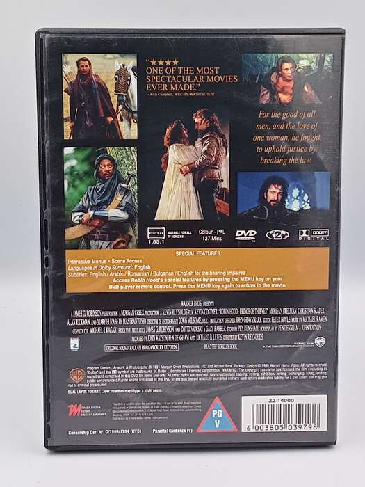 Robin Hood Prince of Thieves DVD - Kevin Costner