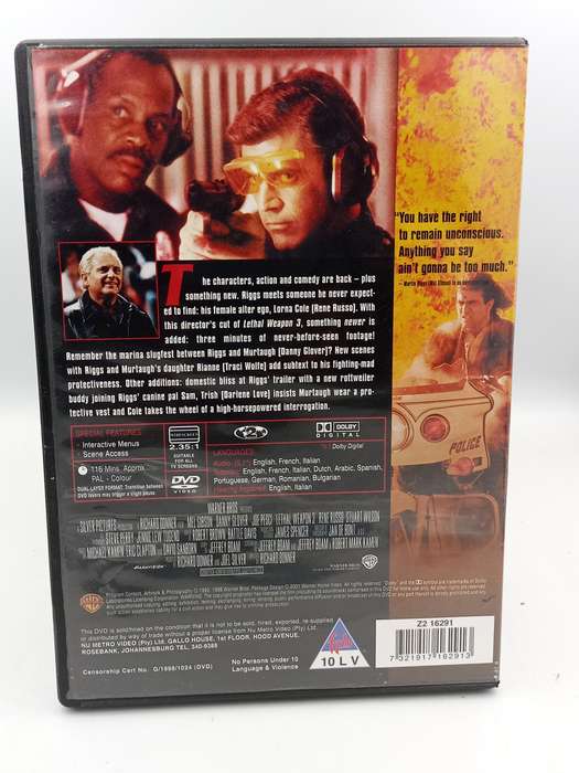 Lethal Weapon 3 DVD - Mel Gibson, Danny Glover & Joe Pesci