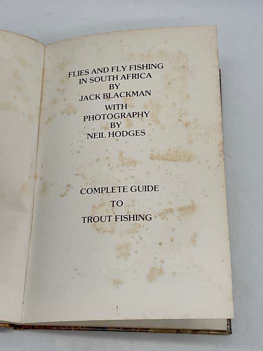 Flies and Flyfishing in South Africa by Jack Blackman | Signed & Inscribed by Jack Blackman