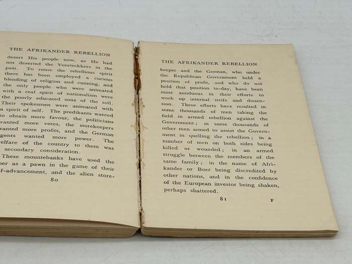 The Afrikander Rebellion: South Africa To-Day by JK O`Connor