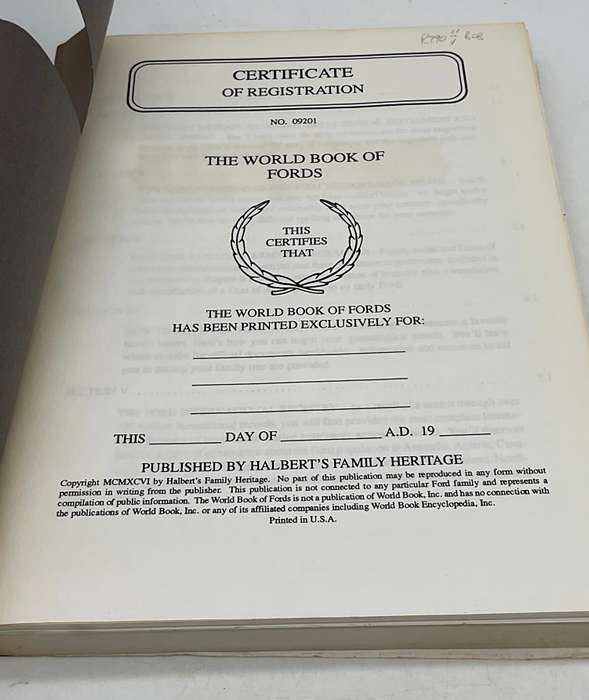 The World Book of Fords by Halberts Family Heritage