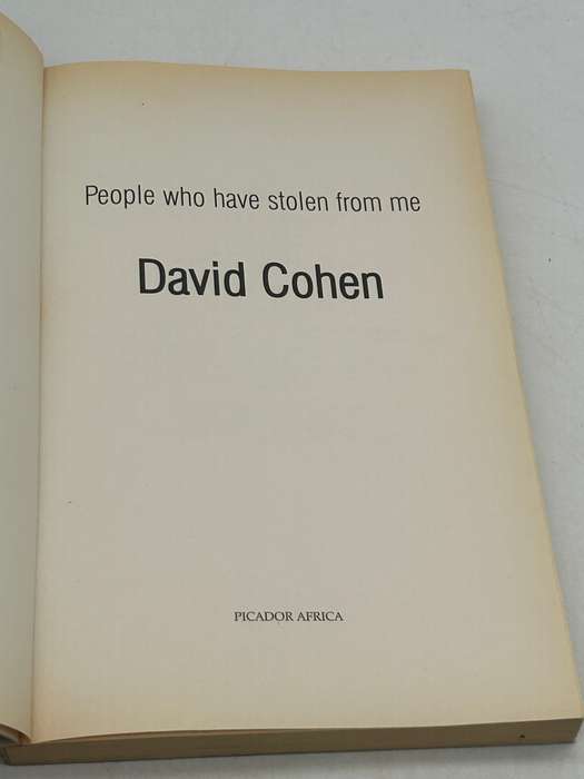People Who Have Stolen From Me by David Cohen