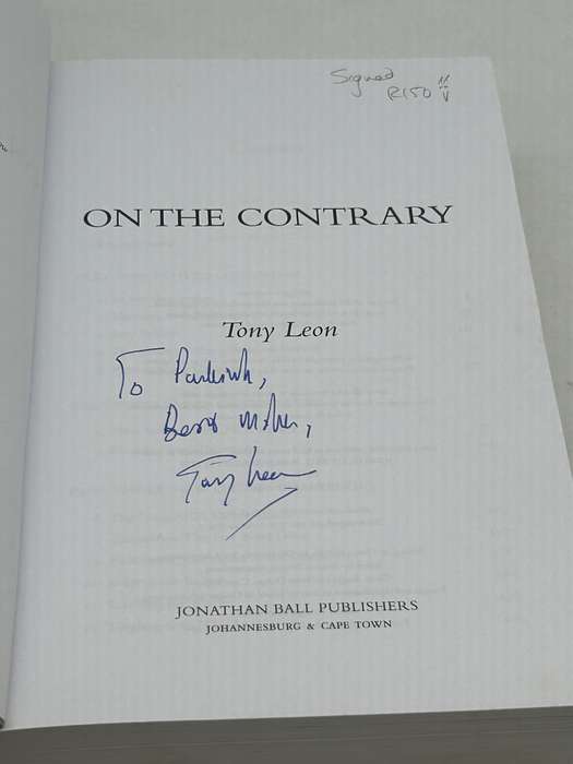 On the Contrary ~ Tony Leon | Signed