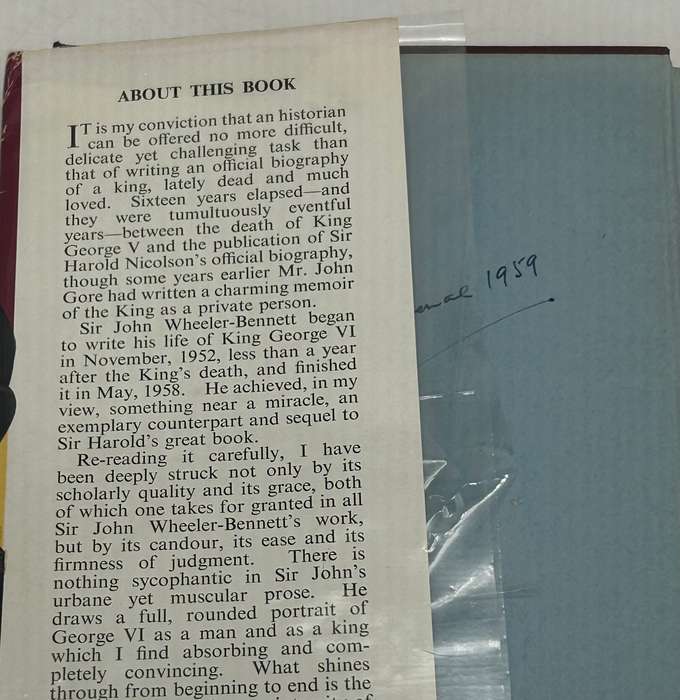 King George VI His Life and Reign by John W Wheeler-Bennett