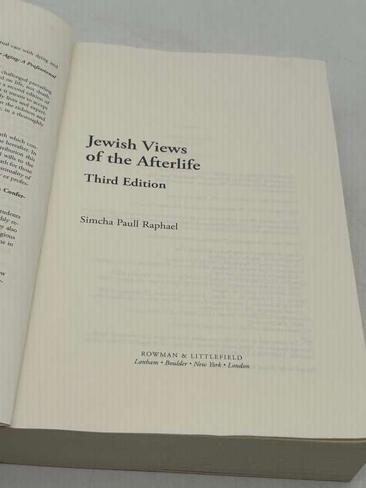 Jewish Views of the Afterlife by Simcha Paull Raphael Third Edition
