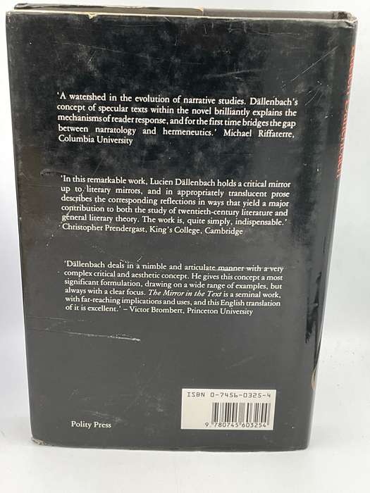 The Mirror in the Text by Lucien Dallenbach | Polity Press 1989
