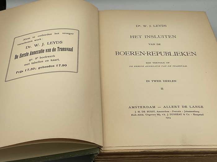 Het Insluiten van de Boeren-Republieken. 2 Volumes 1914 - WJ Leyds