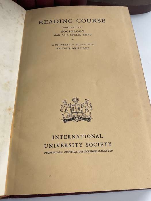 International University Society Reading Course 7 Volumes ~ Great Vintage Decor Books