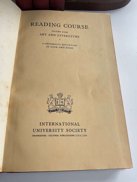 International University Society Reading Course 7 Volumes ~ Great Vintage Decor Books