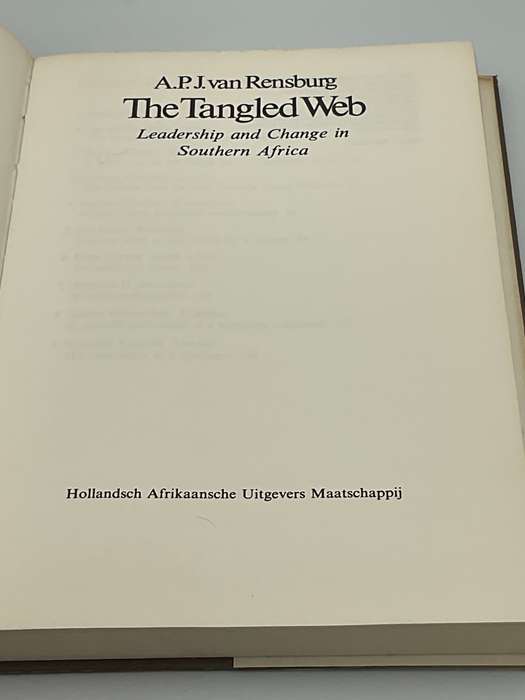 The Tangled Web: Leadership and Change in Southern Africa - APJ van Rensburg
