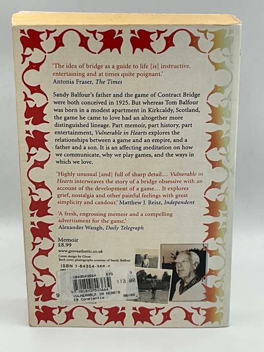 Vulnerable in Hearts: A Memoir of Fathers, Sons and Contract Bridge by Sandy Balfour