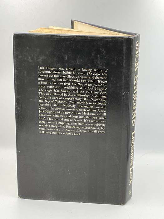 Luciano's Luck by Jack Higgins | Medium Format ~ Hard Cover ~ Good Condition