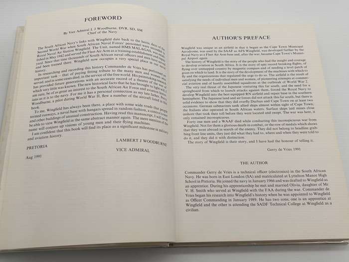 Wingfield - A Pictorial History by Gerry de Vries | Signed by author & 6 contributors | Water damage
