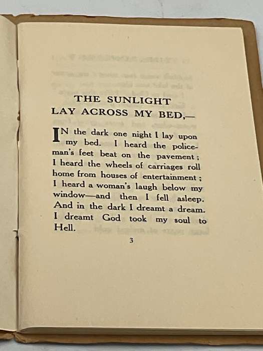 The Sunlight Lay Across My Bed by Olive Schreiner | T. Fisher Unwin, London, 1914