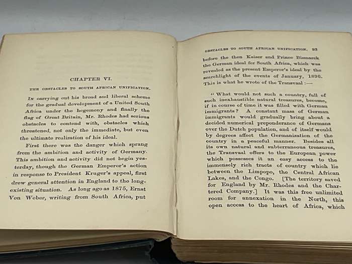 1897 ~ Cecil Rhodes: A Biography and Appreciation by Imperialist with Personal Reminiscences ...1897
