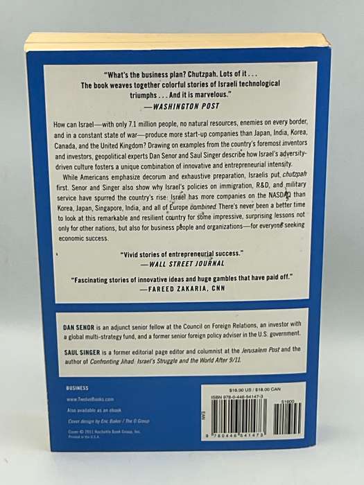 Start-Up Nation: The Story of Israels Economic Miracle by Dan Senor & Saul Singer