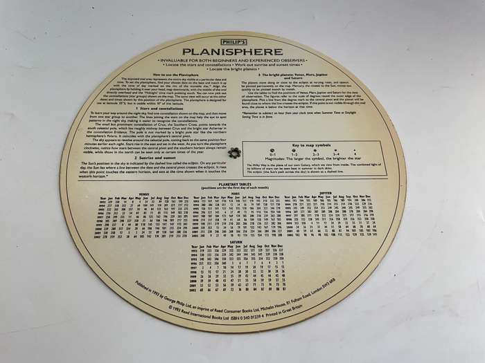 Planisphere for 35 Degrees South