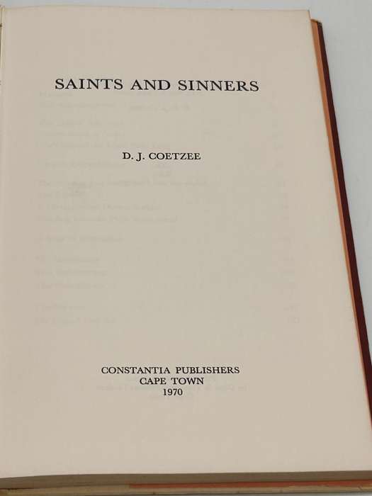 Saints & Sinners D.J. Coetzee | Signed