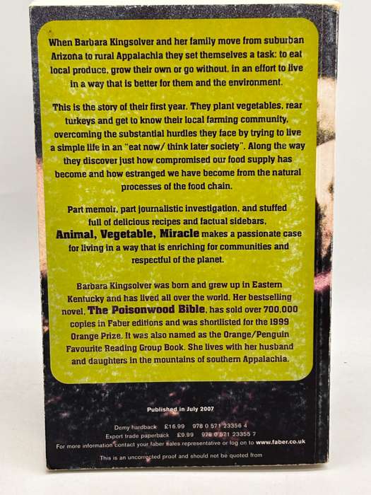 Animal, Vegetable, Miracle: Our Year of Seasonal Eating ~ Barbara Kingsolver