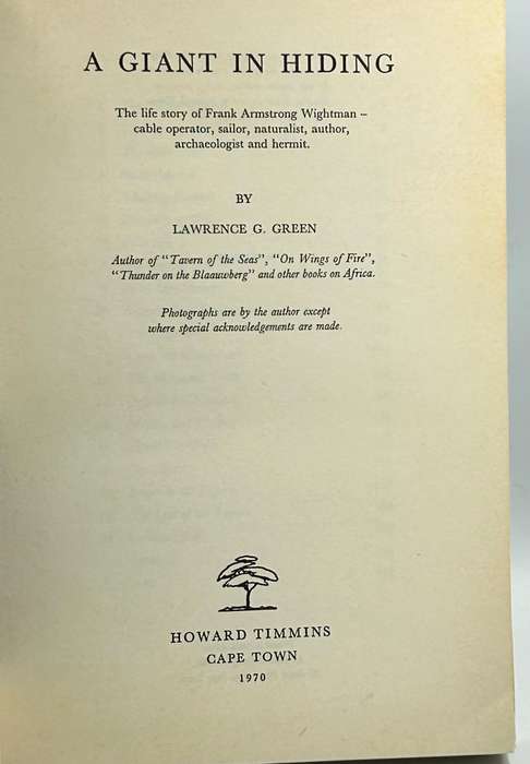 A Giant in Hiding by Lawrence G. Green