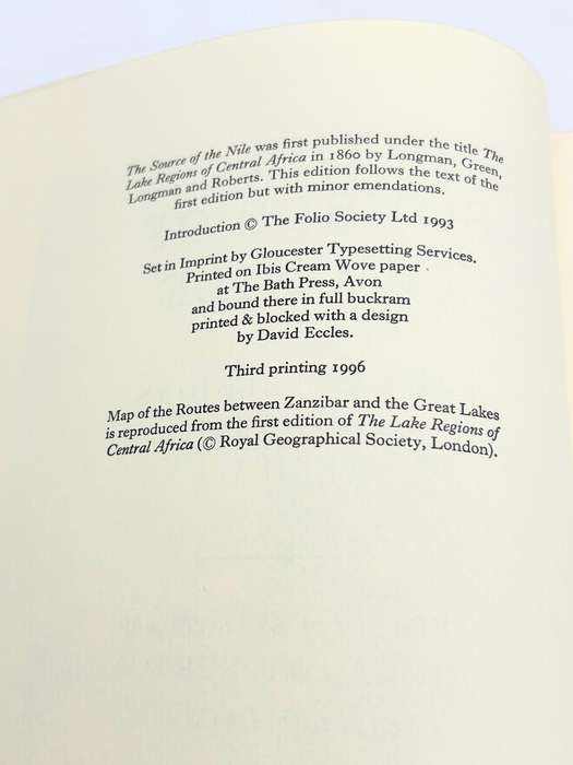 The Source of the Nile - Richard Burton | The Lake Regions of Central Africa | Folio Society