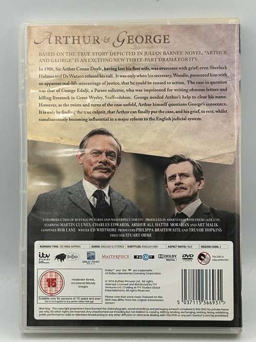 Arthur & George ~ Sir Arthur Conan Doyle - Based on the book by Julian Barnes